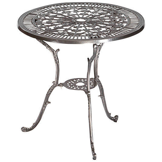 Gartentisch LUGANO 70cm rund, Aluguss graphit grau