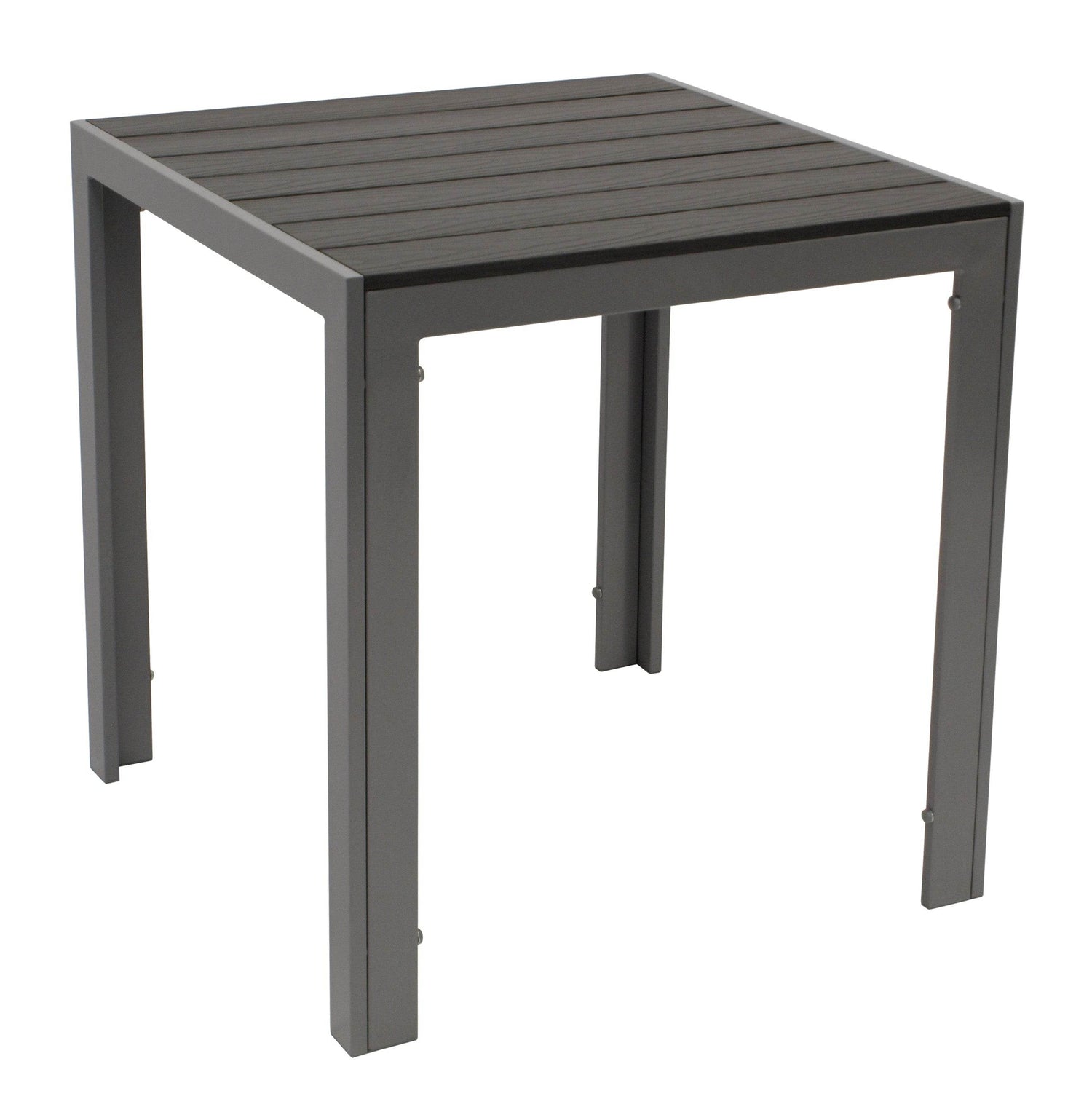 Wetterfester Bistro Tisch SORANO 70x70cm aus Aluminium und Kunstholz - Palo24