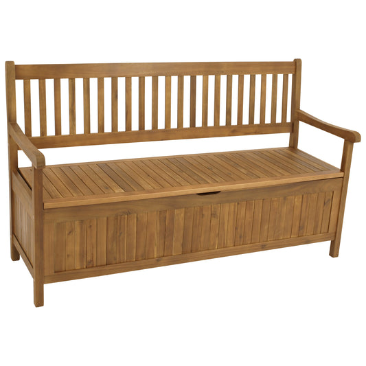 Truhenbank groß Staukastenbank Gartenbank mit Staukasten BENITA 3-sitzer 150cm