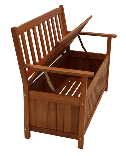 Truhenbank NAVASSA, 2-sitzer, Eukalyptus geölt, FSC®-zertifiziert