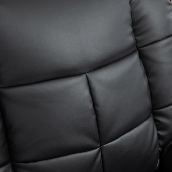 Fauteuil de massage, fauteuil de relaxation, 8 points de vibration, fonction inclinable, cuir artificiel, noir,