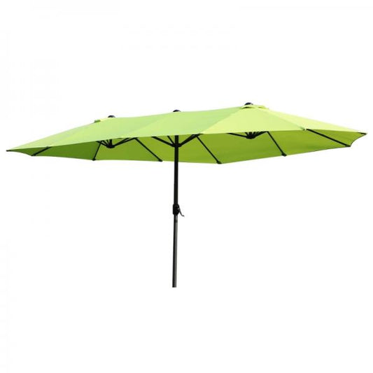 Ombrellone da giardino Parasol Doppio ombrellone con manovella verde ovale