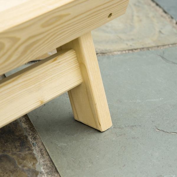 Adirondack-Gartenstuhl mit Fußstütze klappbar Gartenliege Outdoor Gartenmöbel Kiefernholz Natur - Palo24