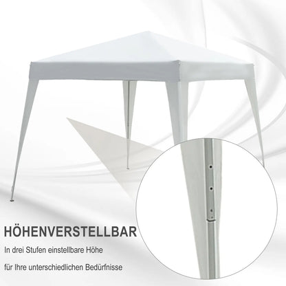 Faltpavillon 3x3m Pavillon Faltzelt Partyzelt Gartenzelt Popup Weiss
