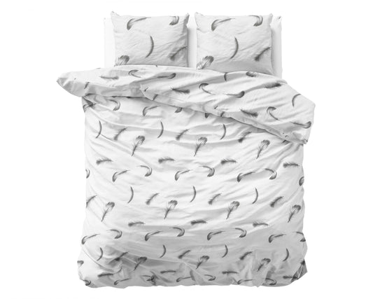 Vintage Federn Bettbezug Weiss 240x220 cm