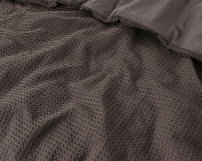 Bettbezug Waffle Taupe 140 x 220 cm