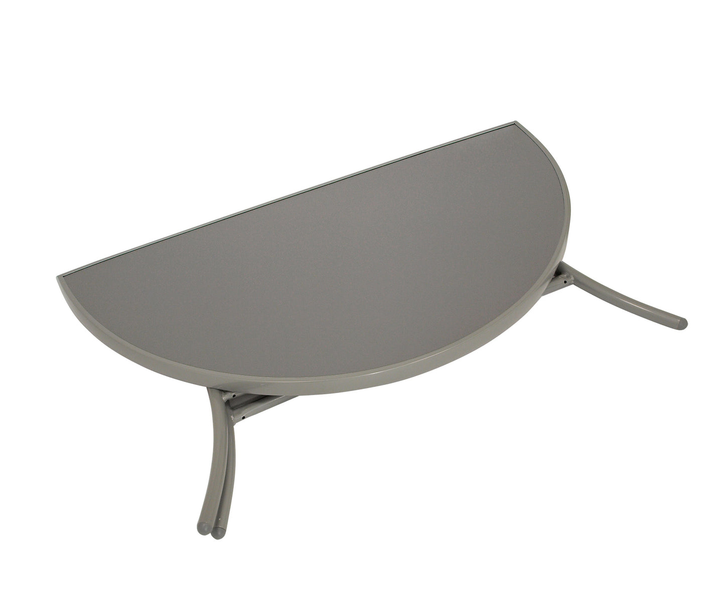 Wandtisch PALERMO halbrund 58x110cm, Stahl + Glas