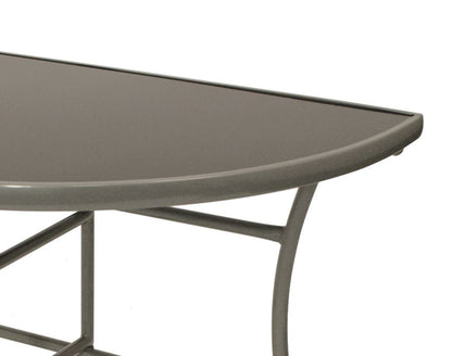 Wandtisch PALERMO halbrund 58x110cm, Stahl + Glas