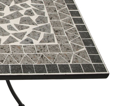 Wandtisch SIENA rechteckig 45x90cm, Eisen + Mosaik grau