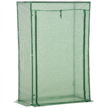 Gewächshaus Treibhaus Tomatenhaus Frühbeet mit Tür zum Aufrollen Stahl Kunststoff Grün 100x50x150cm - Palo24