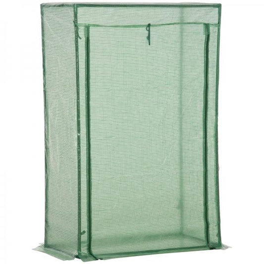 Gewächshaus Treibhaus Tomatenhaus Frühbeet mit Tür zum Aufrollen Stahl Kunststoff Grün 100x50x150cm - Palo24