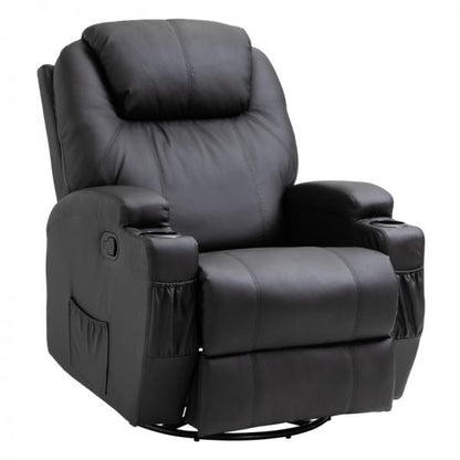 Fauteuil de massage électrique fonction massage 5 modes de massage fonction inclinable noir