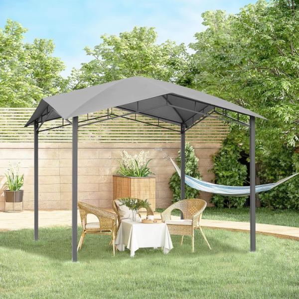 Padiglione da giardino Padiglione Protezione solare Pergola Grigio 3 x 3 m