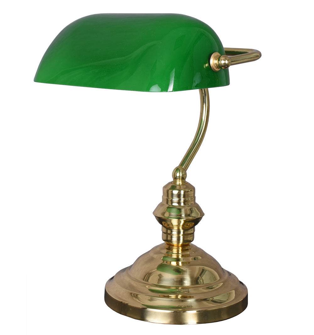 Banker Lampe Schreibtischlampe Vintage Grün - Palo24