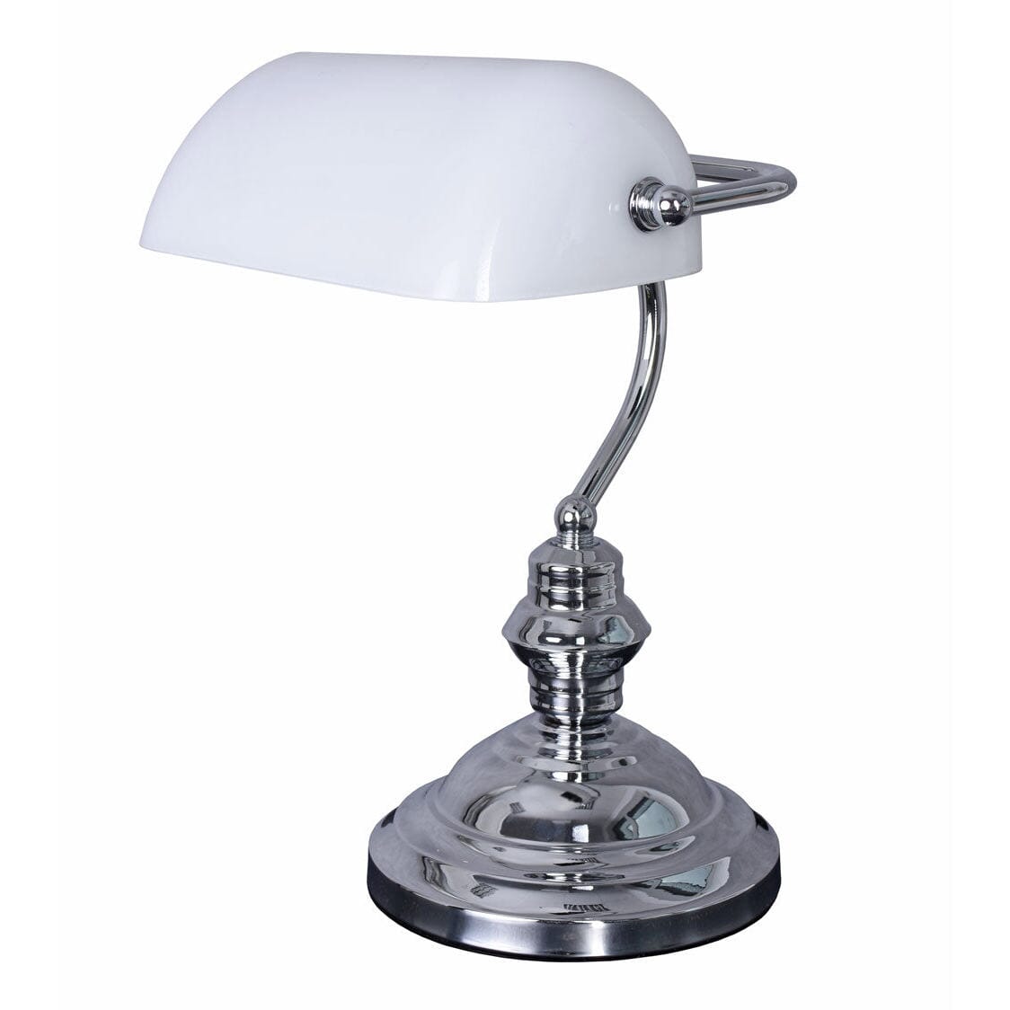 Schreibtischlampe Bankers Lamp Antik Stil Silber Weiss - Palo24