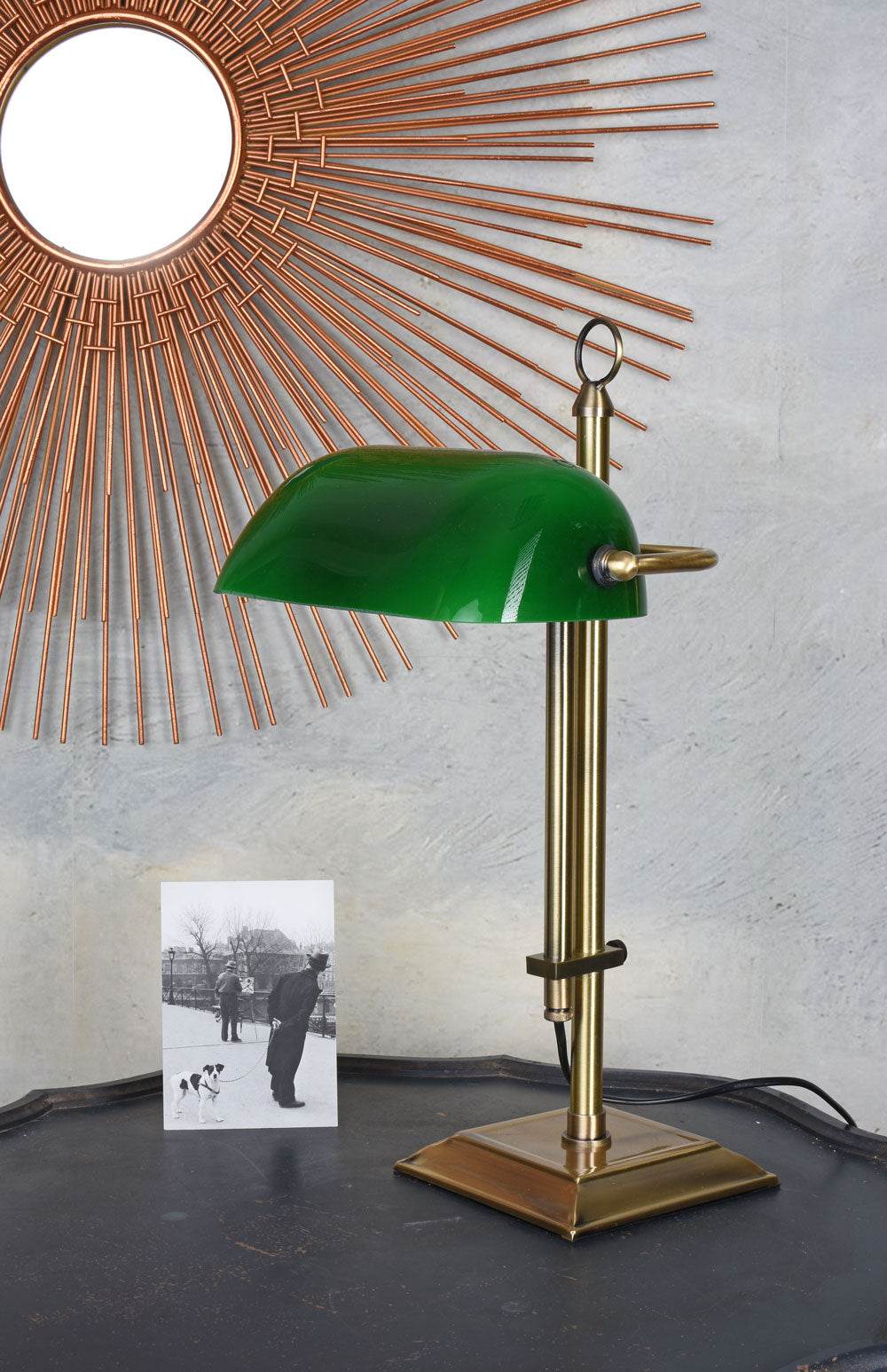 Bankerleuchte im Jugendstil Bankerlampe grün Schreibtischlampe - Palo24