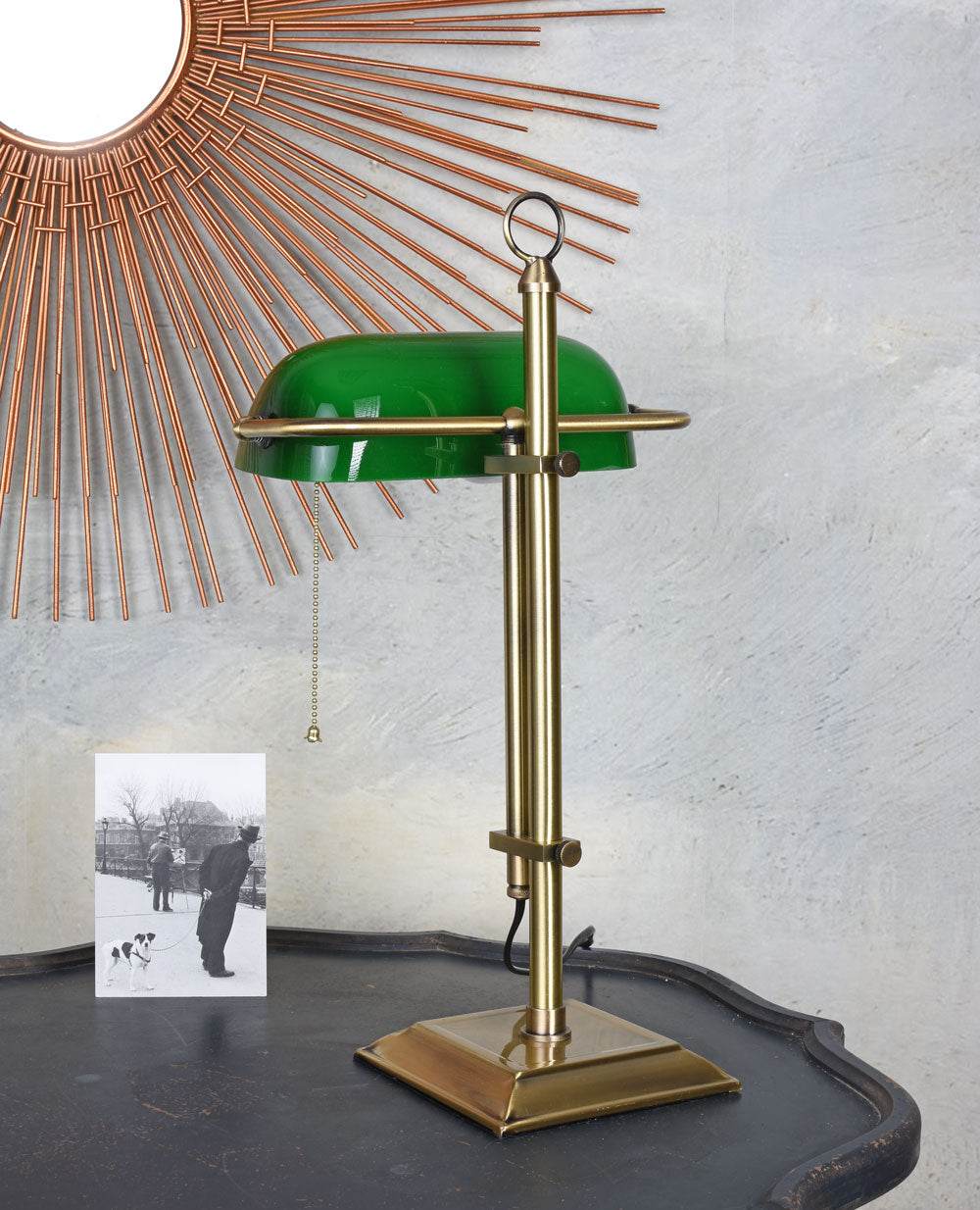 Bankerleuchte im Jugendstil Bankerlampe grün Schreibtischlampe - Palo24