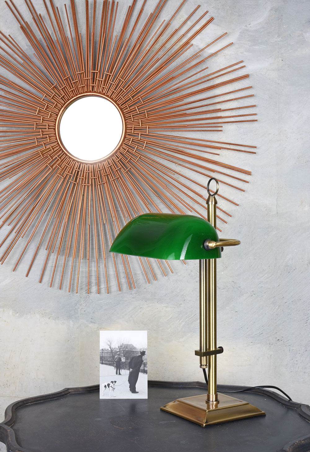 Bankerleuchte im Jugendstil Bankerlampe grün Schreibtischlampe - Palo24