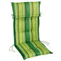 Cuscino per sedia con schienale alto 120x50x8 cm Verde 100% Cotone