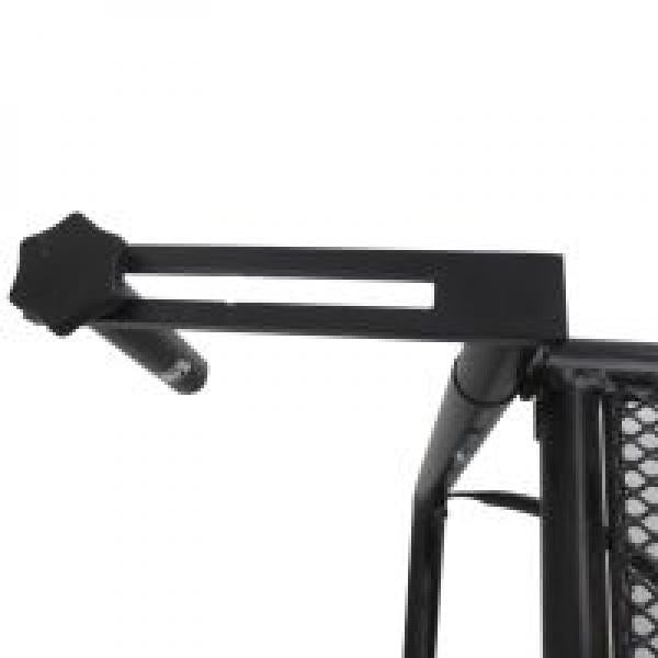 Balkonhängetisch Hängetisch höhenverstellbar viereckig Metall Schwarz L60 x B56,5 x H45 cm - Palo24