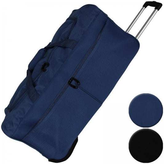 Trolleytasche 85 L Reisetasche Sporttasche Gepäck Tasche Koffer 2 Rollen blau