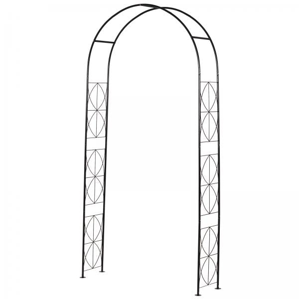 Pflanzbogen Torbogen Rankgitter Rosenbogen Garten Wetterfest H230 cm Metall - Palo24