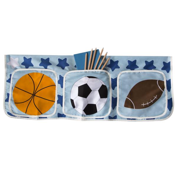 Sacco da letto in tessuto per letto a soppalco accessori per letto tessuto da calcio blu letto per bambini