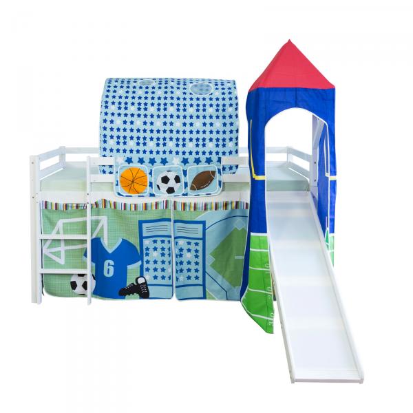 Sacco da letto in tessuto per letto a soppalco accessori per letto tessuto da calcio blu letto per bambini