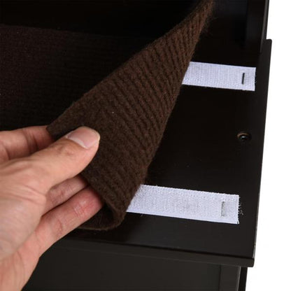 Katzentreppe Haustiertreppe mit Teppich Hundetreppe Dunkelbraun - Palo24