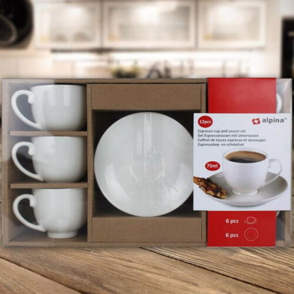 12tlg. Espresso Tassen Set Kaffeetassen weiss