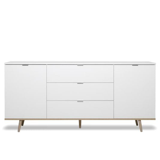 Sideboard Kommode Weiss Holz Wohnzimmerschrank mit Schubladen