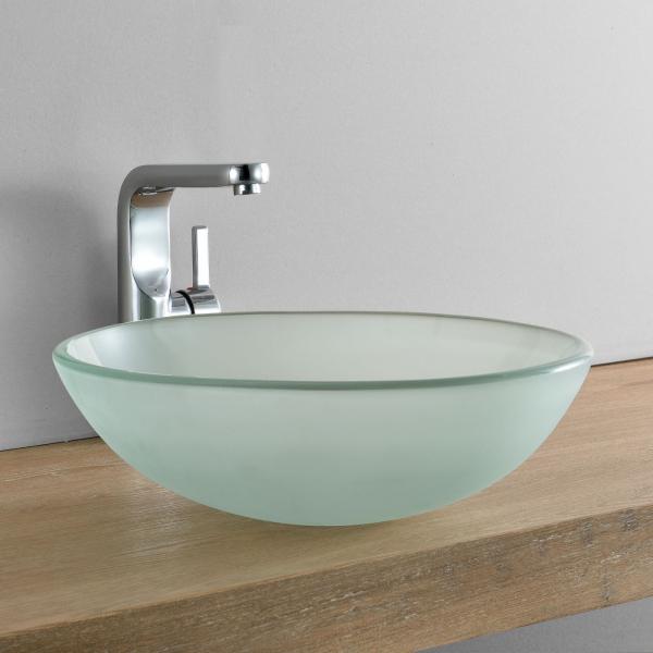 Waschbecken Jarvis 42x42x14 cm Glas Matt