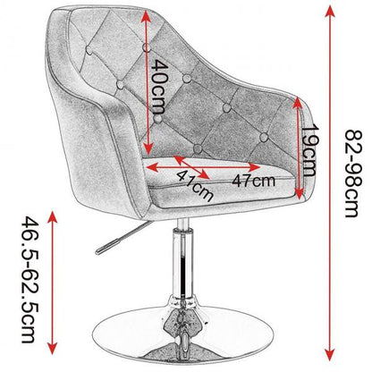 Chaise de bar réglable en hauteur simili cuir blanc