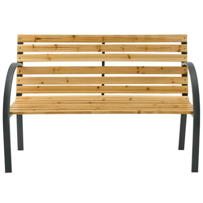 2 Sitzer Gartenbank Modena aus lackiertem Holz und Stahl