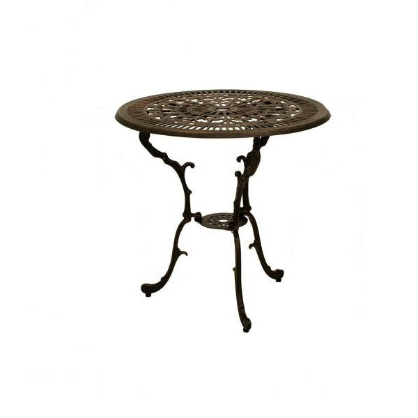 Tisch LUGANO 70cm rund, Aluguss bronze antik - Palo24