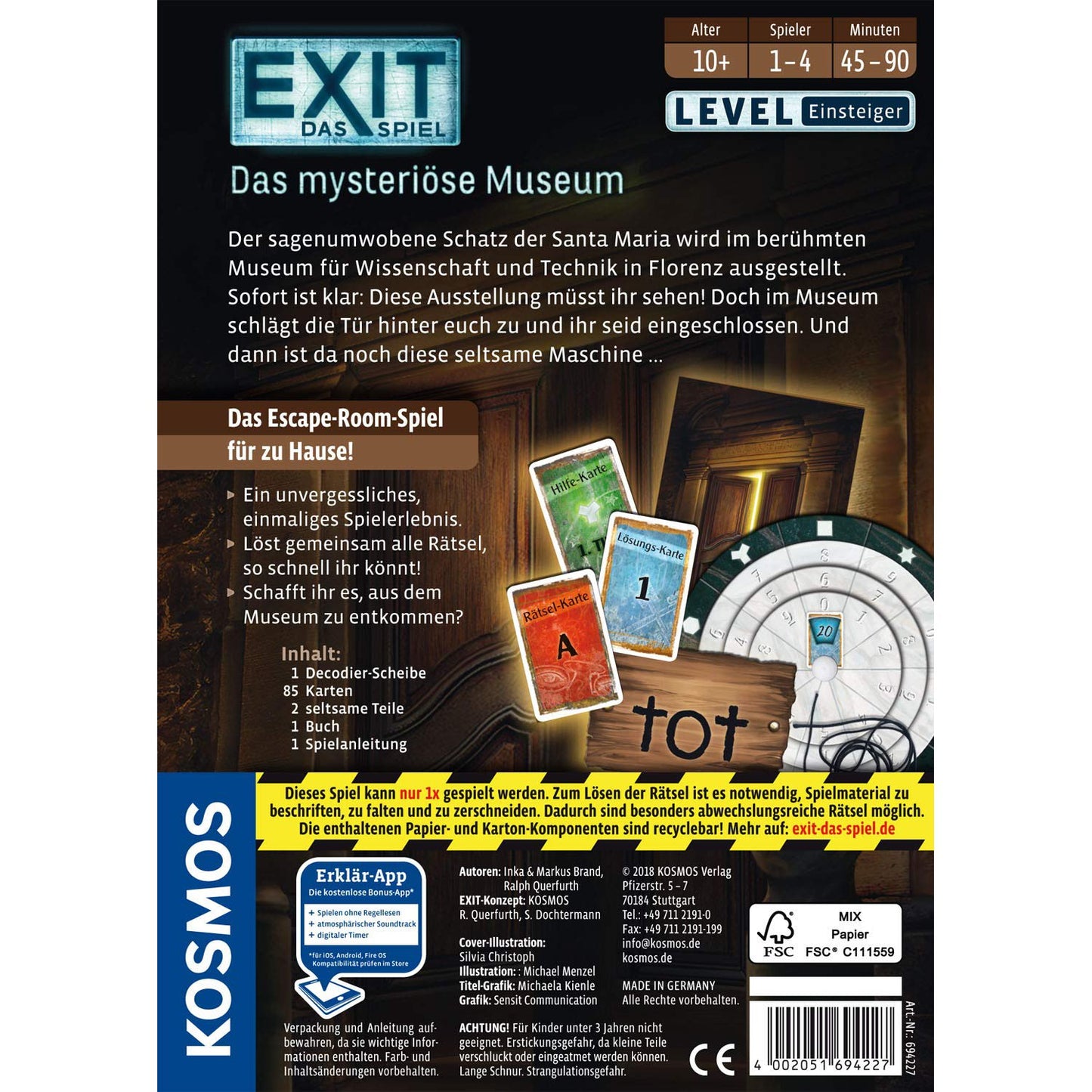 Kosmos 694227 - EXIT - Das Spiel: Das mysteriöse Museum