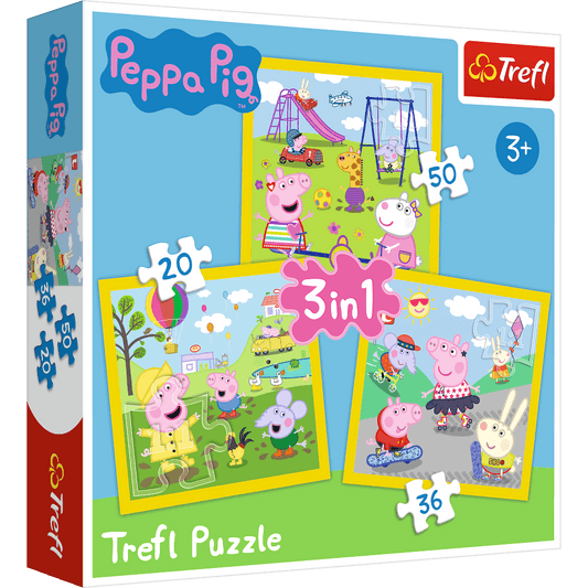 Peppa Pig Ein schöner Tag - Puzzle 3in1 20-50 Teile