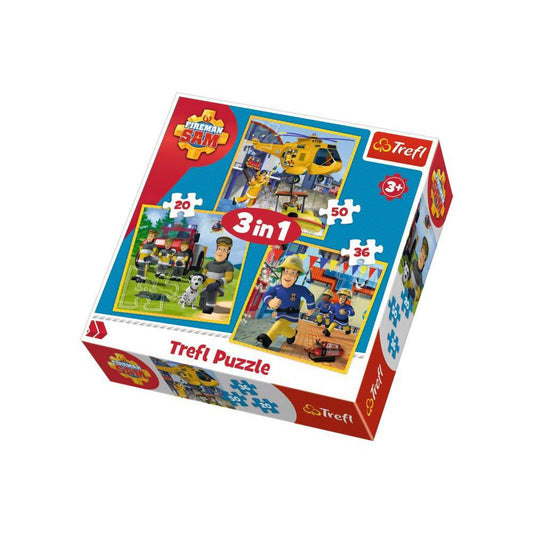 Feuerwehrmann Sam - Puzzle 3in1 20-50 Teile