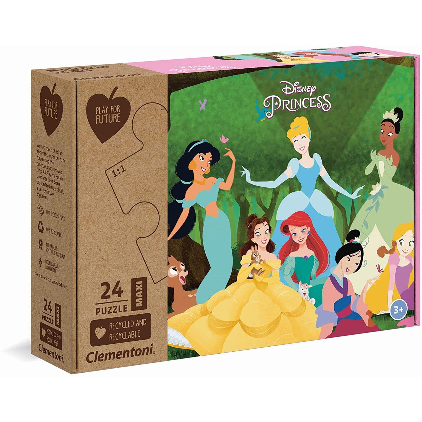 Clementoni 20257 - Princess - 24 Teile Puzzle -  Special Series Puzzle - Maxi Play for Future