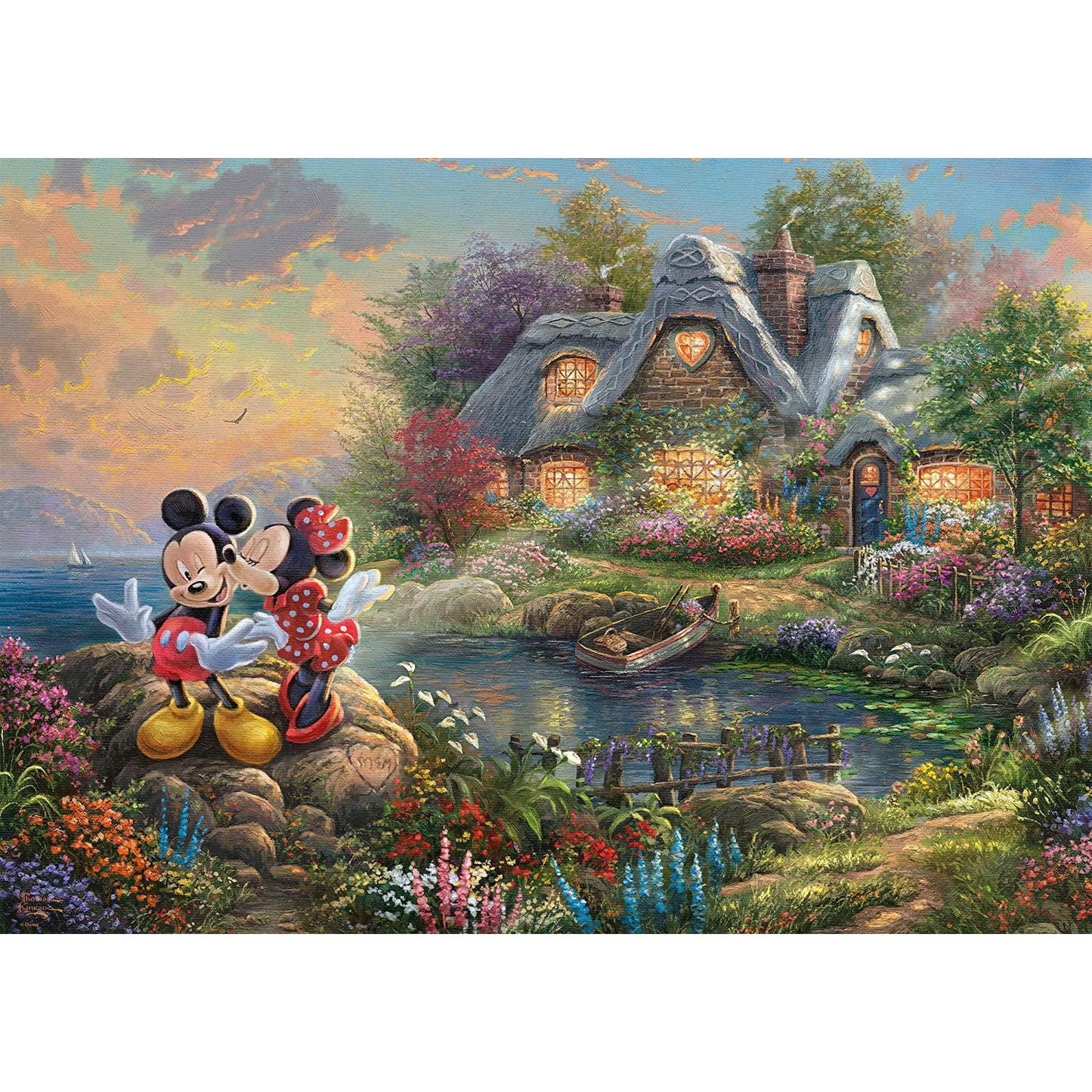 Disney, Sweethearts Mickey & Minnie - 1000 Teile Puzzle (Thomas Kinkade)