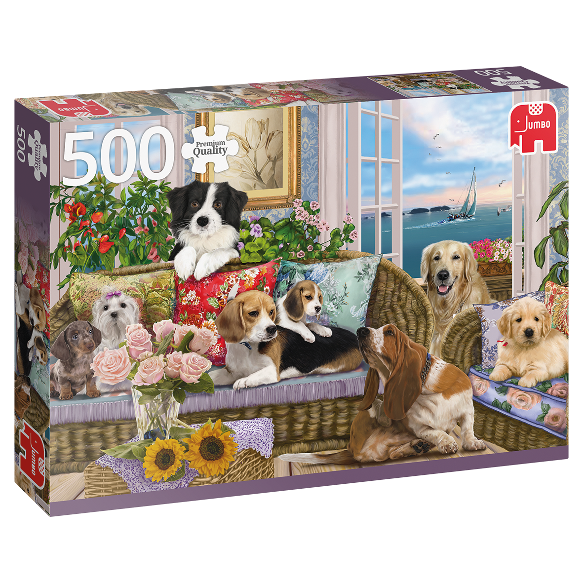 Jumbo Spiele 18849 - Pelzige Freunde Puzzle 500 Teile