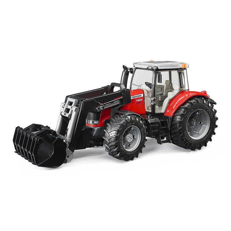 Bruder 03047 - Massey Ferguson 7624 con caricatore frontale, 1:16