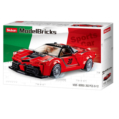 Sluban M38-B0955 - Model Bricks - Italienischer Sportwagen rot