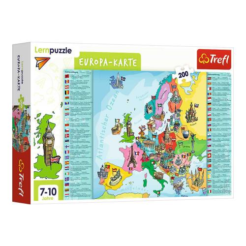 Lernpuzzle - Europa-Karte Deutsche Version - 200 Teile