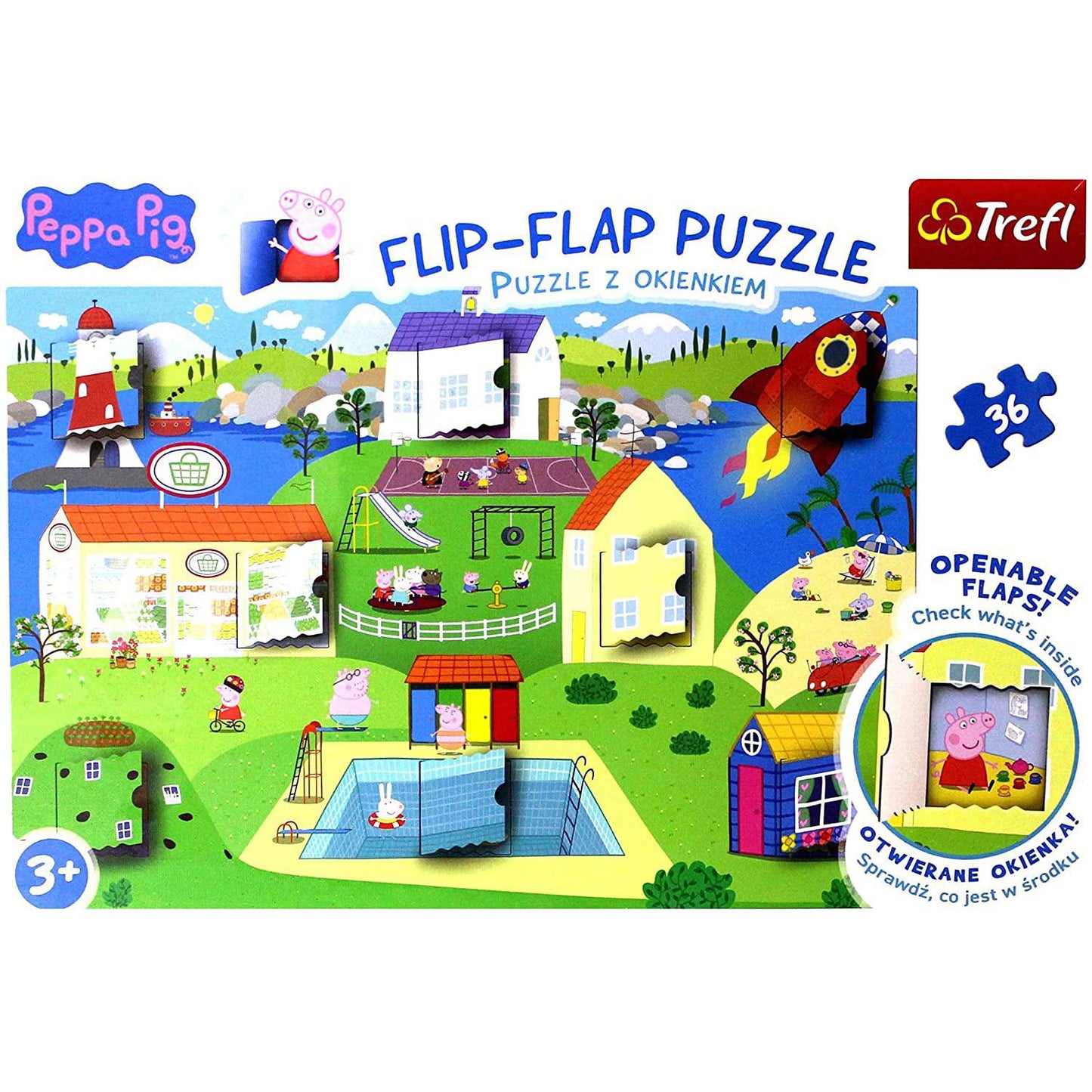 Peppa Pig Welt - Flip-Flap Puzzle 36 Teile