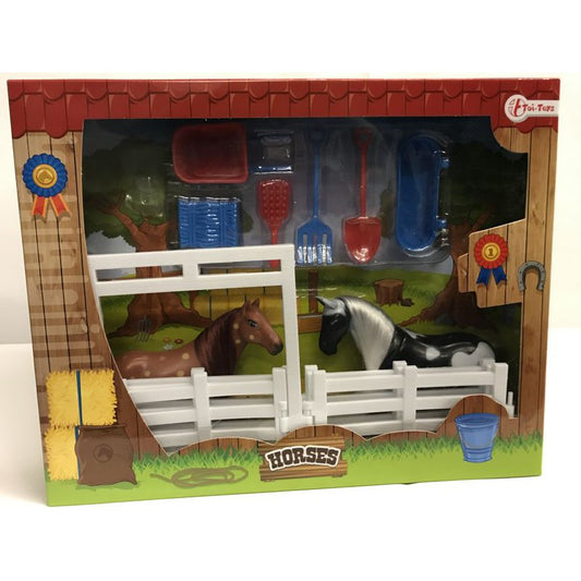 Horses - Stall mit Pferden - Spielset