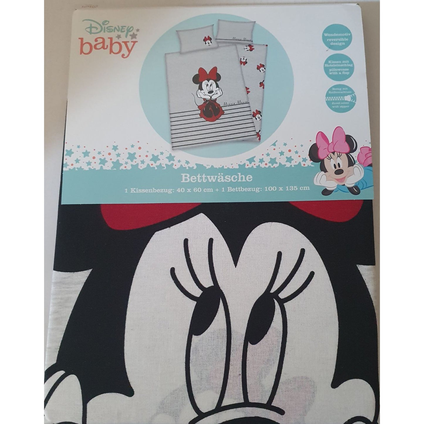 Disney Minnie Mouse - Wendebettwäsche - 40 x 60 / 135 x 100 cm