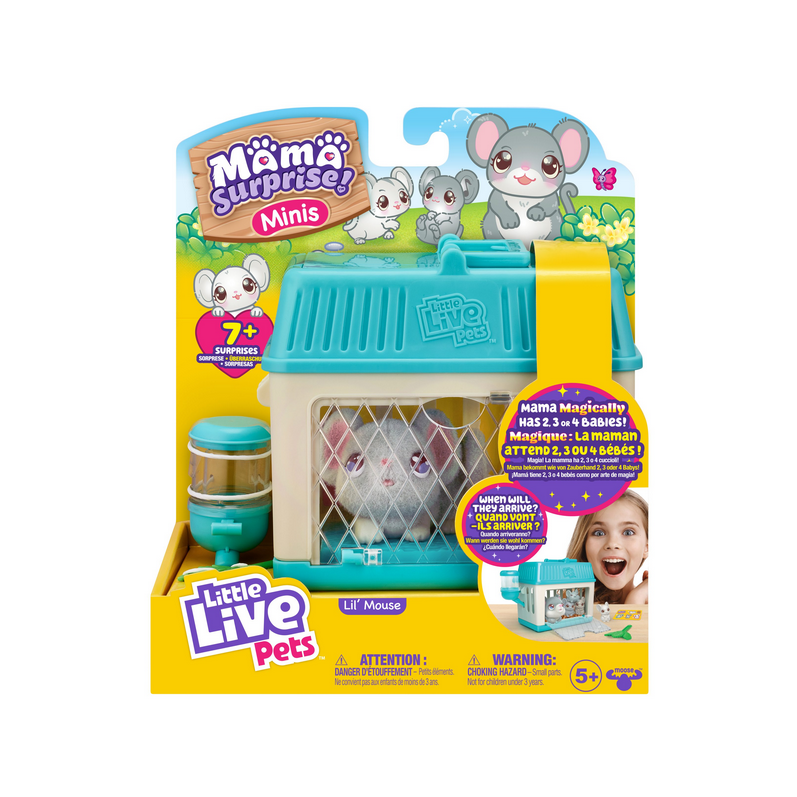 Little Live Pets – Mama Surprise Mini Maus-Spielset: Lil‘ Mouse