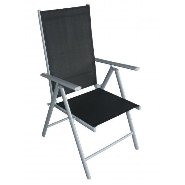 Garnitur Sitzgruppe SORANO 5-teilig mit Tisch 70x125cm, Aluminium + Polywood + Kunstgewebe schwarz - Palo24