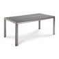 Table Seattle 180x90x76cm argent/anthracite